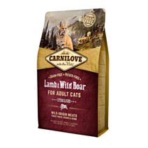 Croquettes chat stérilisé agneau/sanglier sauvage 2kg - CARNILOVE