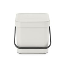 Poubelle de Cuisine Sort & Go 6L Gris Clair - BRABANTIA