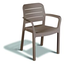 Fauteuil de jardin empilable Tisara résine beige cappuccino - KETER