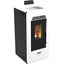 Poêle à Pellets Bois Fiorina 78 S-line 7,9kW Blanc/Noir - QLIMA