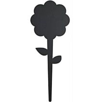 Silhouette fleur ardoise tags - lot de 5