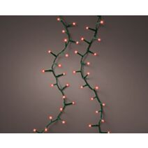 Guirlande 8feuilles mem vert / rouge 1.1m