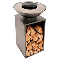 Braséro de cuisson Onyx 60 Grille + Réserve Bois + Housse - REDFIRE