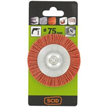 Brosse circulaire nylon rouge Ø 75 mm - SCID