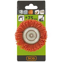 Brosse conique circulaire nylon rouge Ø 75 mm - SCID