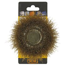 Brosse coupe fils acier laitonné ondulés Ø100mm - SCID