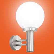 applique de jardin inox avec globe nisia - EGLO