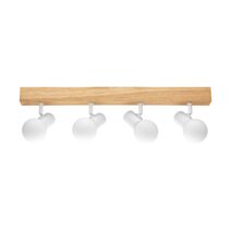 Spot 4 lumières Townshend Blanc/Bois 3W
