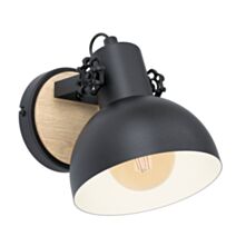 Applique Lubenham E27 28W noir/marron clair - EGLO