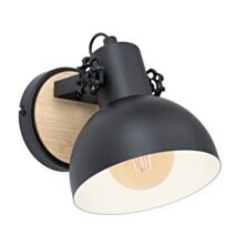 Applique Lubenham E27 28W Noir/Marron Clair - EGLO