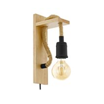Applique en bois Rampside E27 naturel - EGLO