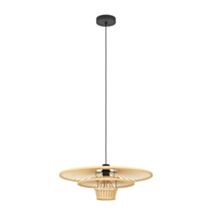 Suspension Lydney Ø57 cm E27 40W naturel/acier noir - EGLO