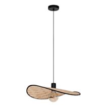 Suspension Marywell 50 x 34,5 cm E27 40W bois tressé naturel - EGLO