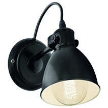 Applique murale Priddy Ø13 x H21,5 cm acier noir E27x1 40W - EGLO