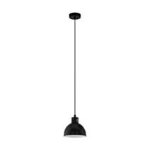 Suspension unique Truro acier Ø21cm 40W E27 noir/blanc - EGLO