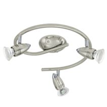 Spot Magnum en acier satin nickel chrome GU10-LED incl. 3 x 3W 3000K - EGLO