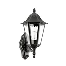applique montante exterieur navedo noir argent detection - EGLO