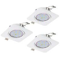 3 spots orientables Peneto LED/5W carrés blanc