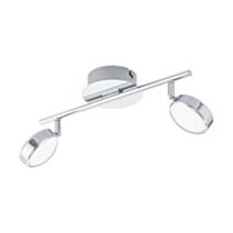Réglette 2 lumières Salto LED/5,4W acier/chrome