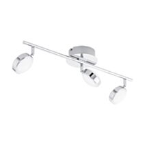Réglette 3 lumières Salto LED/5,4W acier/chrome