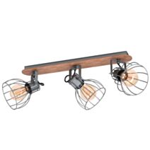 3 Appliques Sambatello E27 40W Marron/Argent