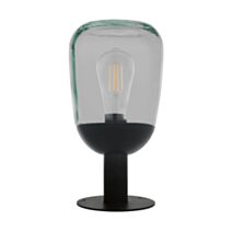 Borne Extérieure Donatori Aluminium Verre E27 Noir