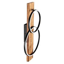 Plafonnier LED Boyal acier/bois 12W bois foncé - EGLO