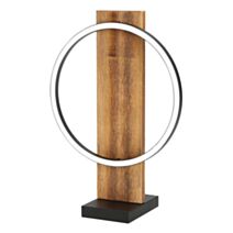 Lampe à poser LED Boyal acier/bois 12w bois foncé - EGLO