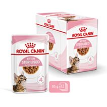 Pâtées Chaton Kitten Sterilised Sauce 12x85gr - ROYAL CANIN