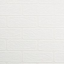  Papier à peindre vinyl expansé blanc aspect brique