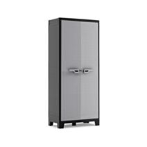 Armoire rangement résine Multispace Evoca H182xL80xP44 gris/noir - KIS