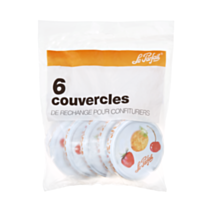 6 Couvercles Décorés pour Confiturier Ø82mm - LE PARFAIT