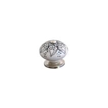 Bouton meuble Jasmin Céramique Noir ø45mm h40mm - B BEAUTY