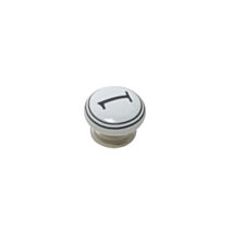 Bouton meuble Chiffre 1 Céramique Noir ø39mm h22mm - B BEAUTY