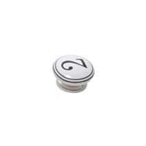 Bouton meuble Chiffre 2 Céramique Noir ø39mm h22mm - B BEAUTY