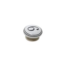 Bouton meuble Chiffre 9 Céramique Noir ø39mm h22mm - B BEAUTY