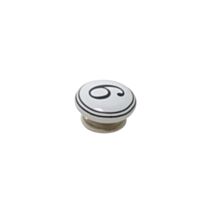 Bouton meuble Chiffre 9 Céramique Noir ø39mm h22mm - B BEAUTY