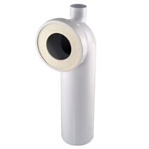 Pipe rigide PVC longue coudée mâle blanche pour WC diam.100 - FITT