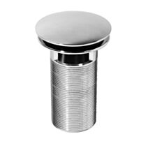 Bonde design en laiton chromé 100 mm,  pour vasque avec trop-plein