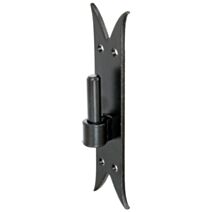 Gond sur platine Crochet DI bout queue de carpe Ø14mm 20,5x5,4x4,5x0,5cm noir - ALBERTS