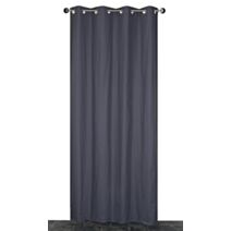 Rideaux œillets tissu lourd polyester coton anthracite 140x240cm - DYLREV