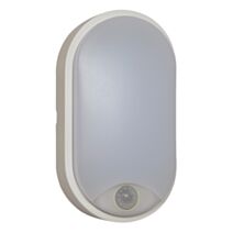 Hublot LED 10W ovale blanc avec détecteur - TIBELEC 