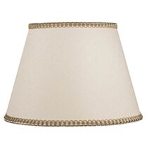 Abat jour conique avec galon diamètre 14 cm gazelle ivoire COREP