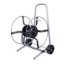 Dévidoir tuyau arrosage sur roues métal Ø20mm nu capacité 50m Ø15mm - TECHNO