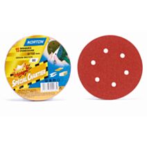 15 disques auto-agripants pour ponceuse Ø150mm Grain 80 - NORTON