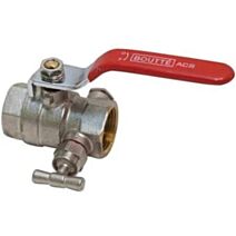 Vanne ¼ tour double femelle 20x27 à purge - 2159787 - BOUTTE