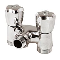 Robinet 2 sorties droit M15/21-M20/27