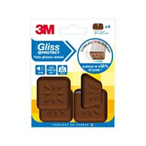 Patin glisseur alvéolé à clouer 37x37mm - 3M