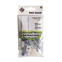 Kit chevilles à verrouillage de forme crémaillère simple ∅8xL.50mm - RED HEAD