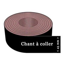 Chant À Coller Stratifié Noir Mat 1x45mm